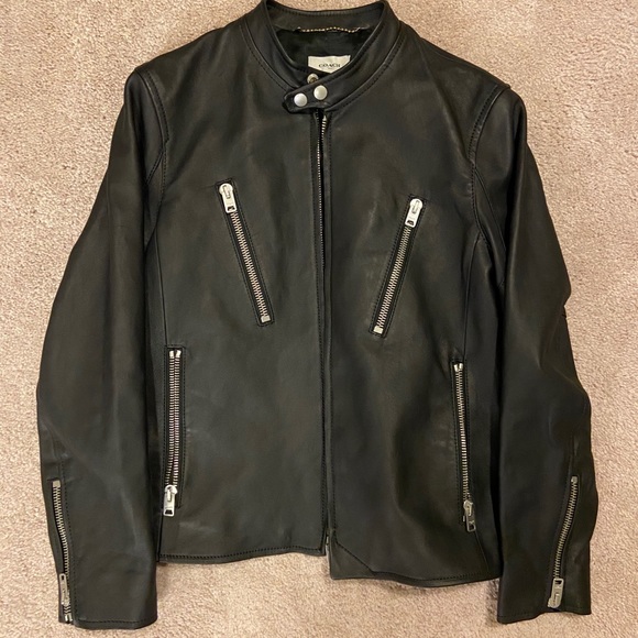 Coach Mens Black Washed Leather Racer